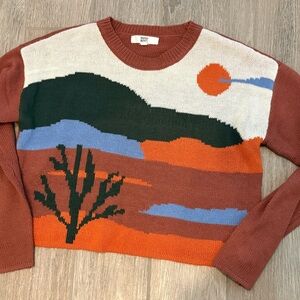 Artistic Landscape Knit Sweater